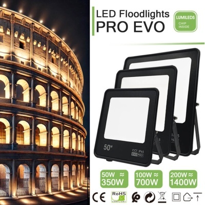 LED Projetor 50W CCT IP65 Chip LUMILEDS