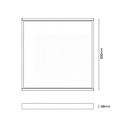 Kit Superfície Painel LED PRO 600x600x68mm