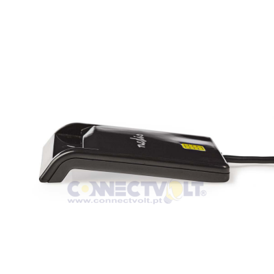 Carregador rápido portátil preto com cabo