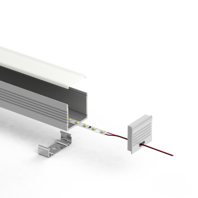 Perfil alumínio 5mm com difusor (2 metros)