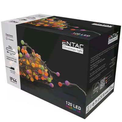 LED Grinalda 120 LEDs Multicor 230V