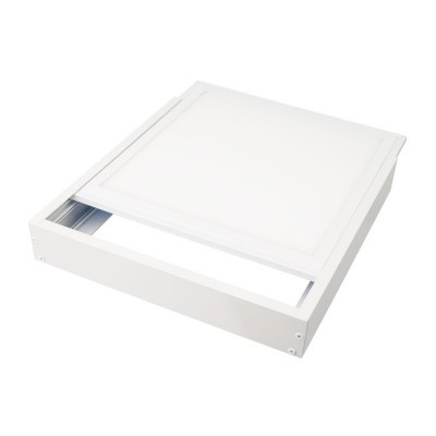 Prateleira de teto branca quadrada com painel removível