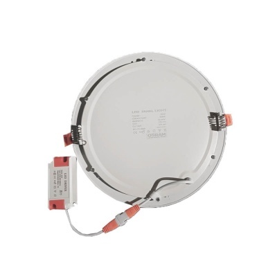 Painel de luz LED redondo Osram com fios e conectores