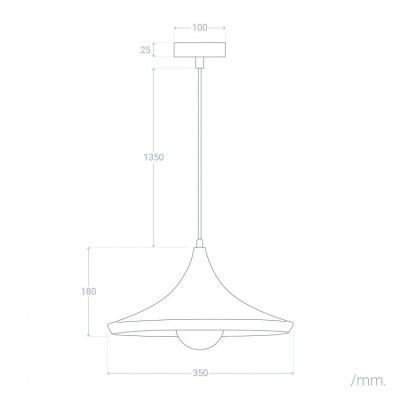 Candeeiro Suspenso E27 Esley Cinza