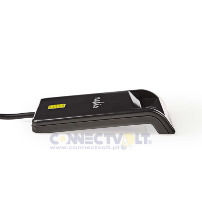 Leitor de cartões MiFare preto com cabo