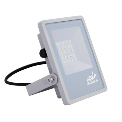 Projetor LED cinzento com 24 LEDs e suporte ajustável