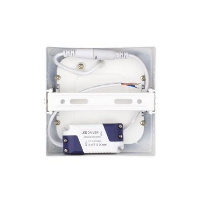 Luz de teto quadrada branca com LED DRIVER e fios