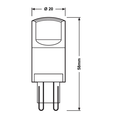 LED lâmpada G9 3.5W 2700K OSRAM