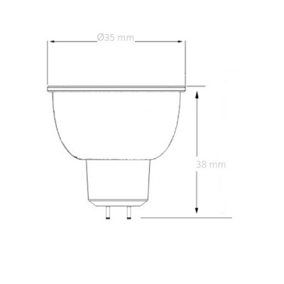 LED Lâmpada MR11 3W 12V Ø35