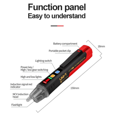 UNI-T UT12 PRO Detetor Tensão 12~1000V