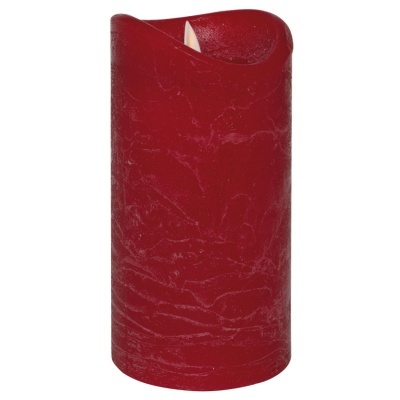 LED Vela Cera Natural Ø75x150mm Cor Vermelho