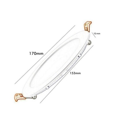 Prato oval branco com detalhes laranja e medidas indicadas