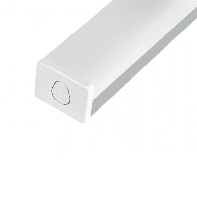 Barra de luz LED branca com botão de ligar/desligar circular