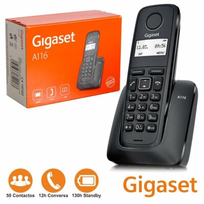 GIGASET A116 Telefone Sem Fios Preto