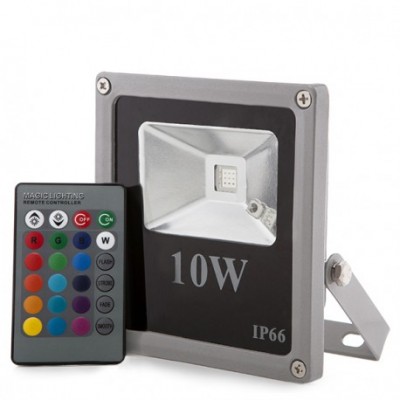 LED Projetor 10W RGB IP65 c/Comando