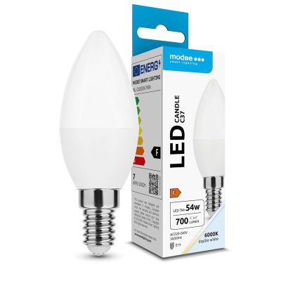 LED lâmpada E14 C37 7W 6000K