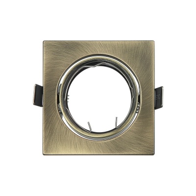 Aro 1xGU10 Ouro Velho Quadrado IP20 Orientável