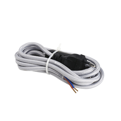 Cabo Textil com Interruptor 1,5M 2x0.75 Cinza