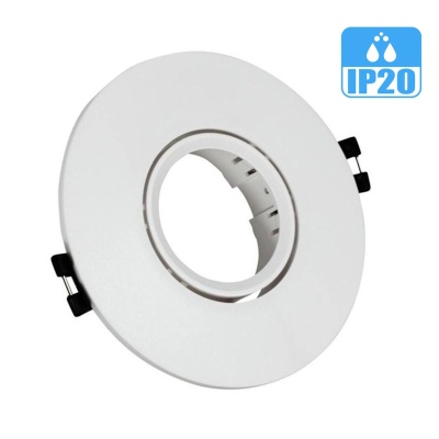 Aro 1xGU10 Branco Redondo IP20 Orientável