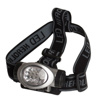 LED Lanterna de Cabeça com 8 Leds 3 Pilhas AAA