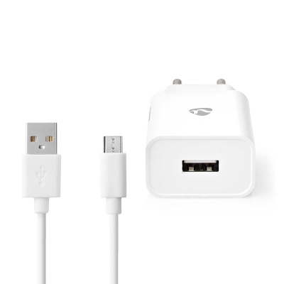 Carregador Micro USB 2,1A 1,00m Branco