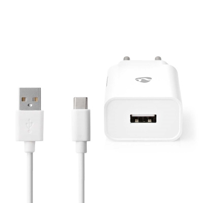 Carregador USB Type-C™ 2,4A 1m Branco