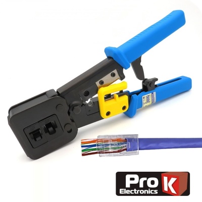 Alicate Cravar Fichas RJ11/RJ45 Passante Alicate Cravar Fichas RJ11/RJ45 Passante