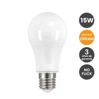 LED lâmpada E27 A60 15W OSRAM CHIP