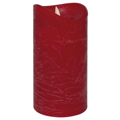 LED Vela Cera Natural Ø75x150mm Cor Vermelho