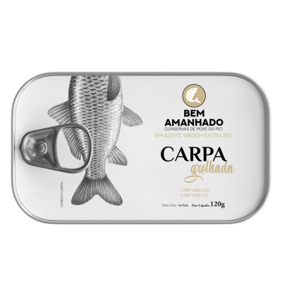 Lata de conserva BEM AMANHADO carpa grelhada em azeite virgem extra bio 120g