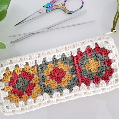 Estojo Granny squares ♥ Fall ♥