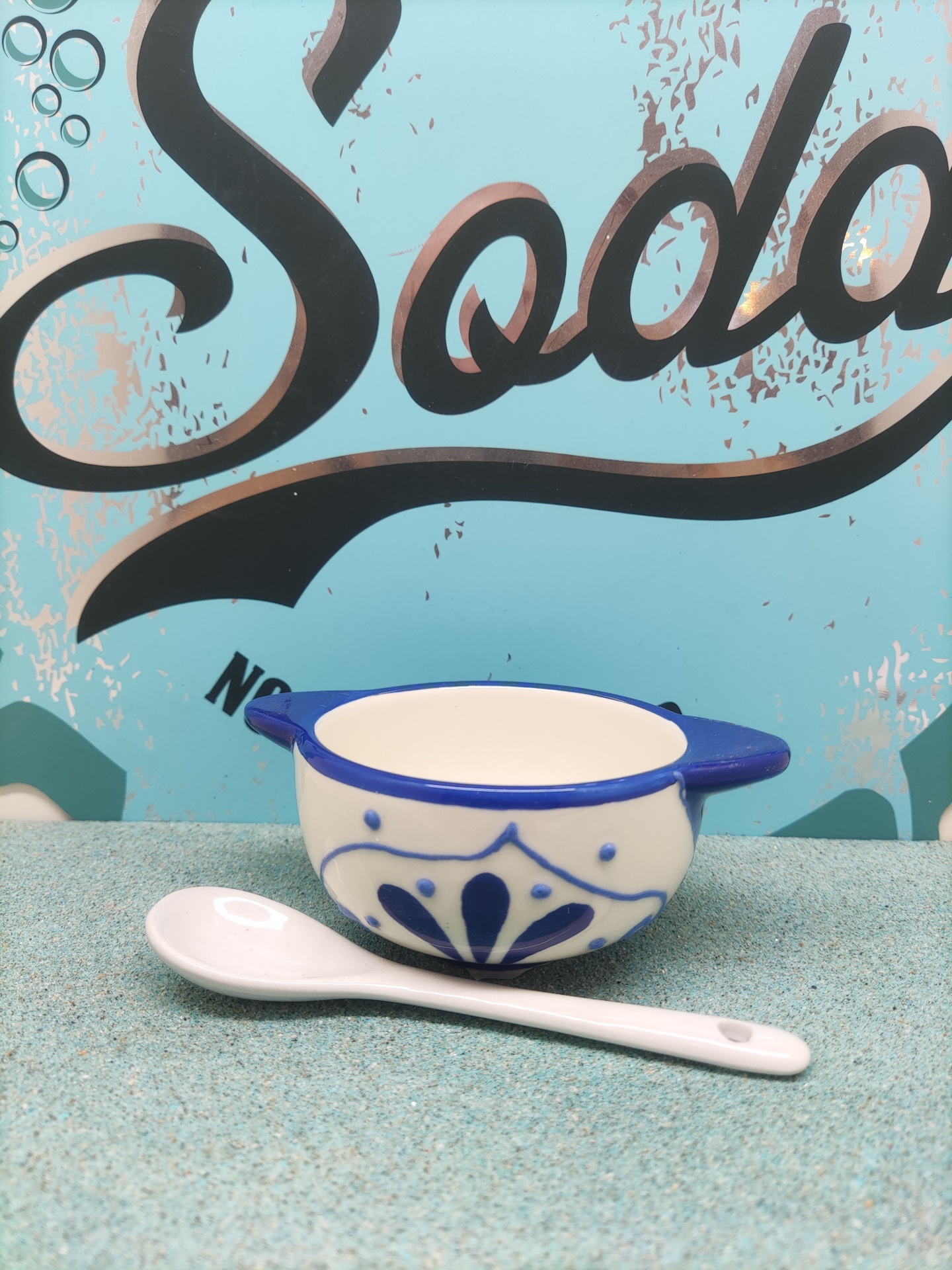 Tacinha com Colher Azulejo Português