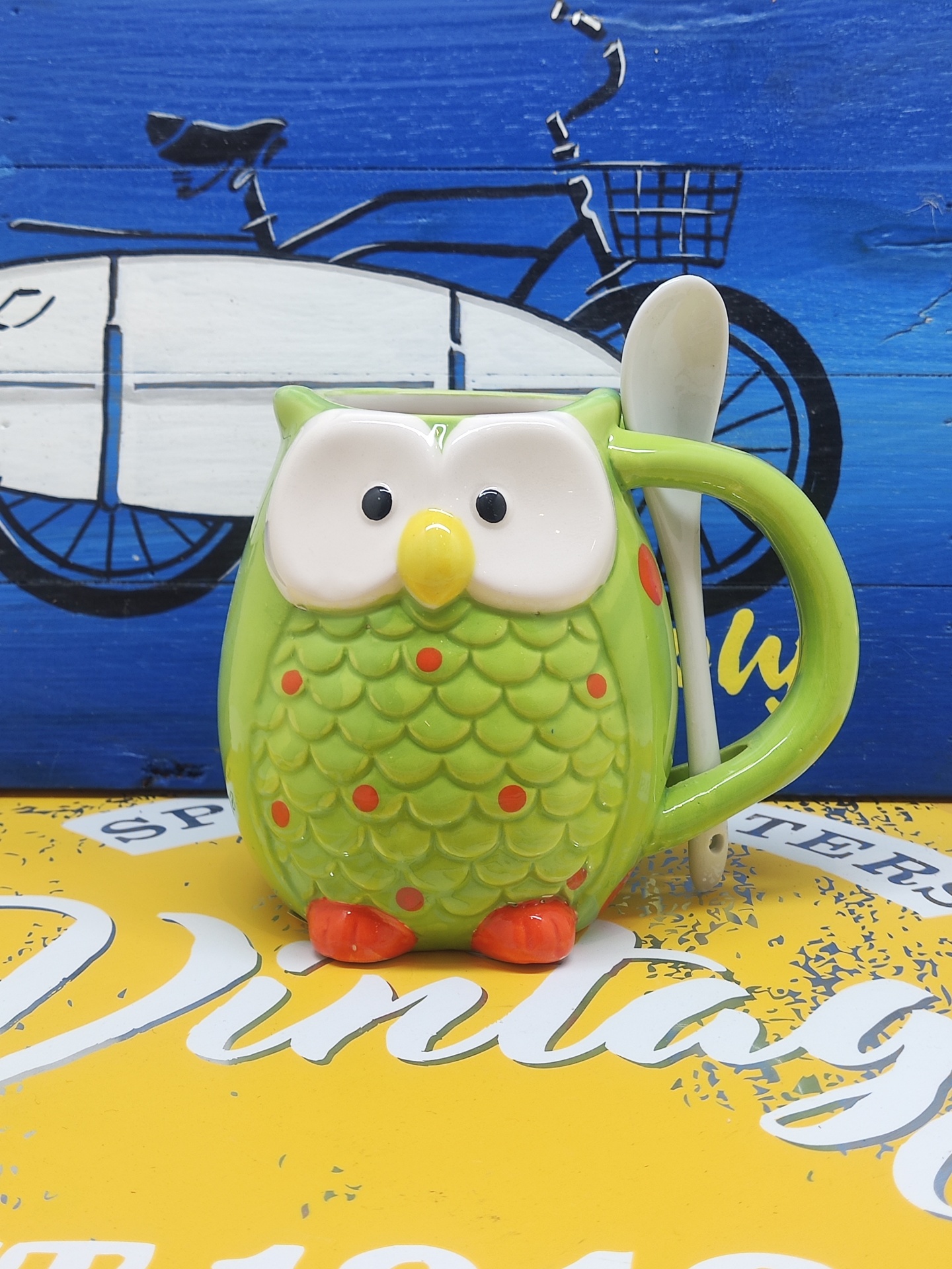 Caneca Mocho c/ Colher Verde