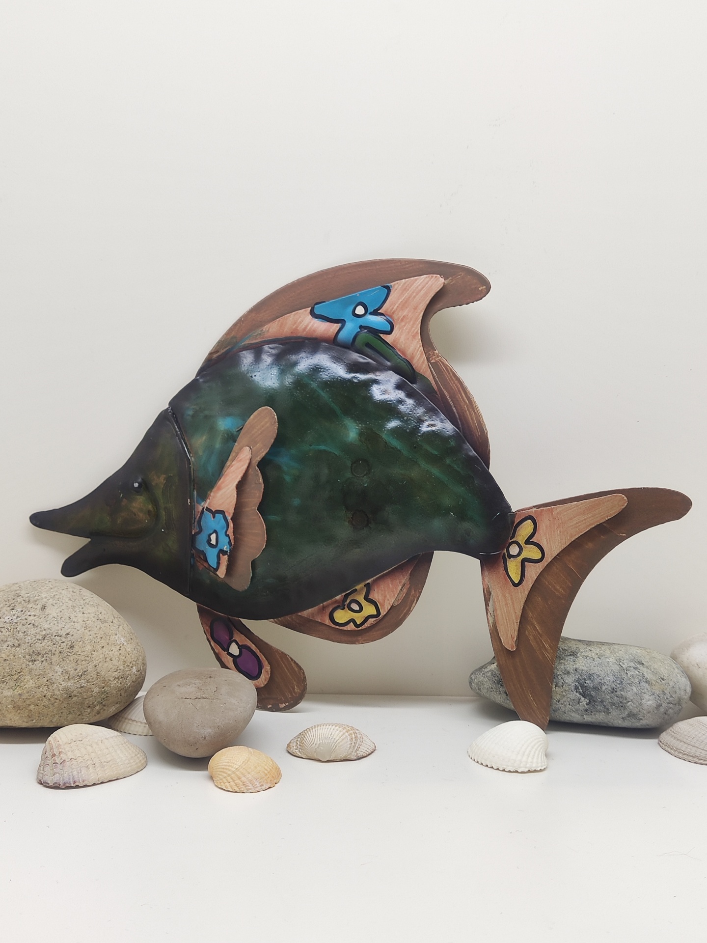 Peixe em Metal Verde