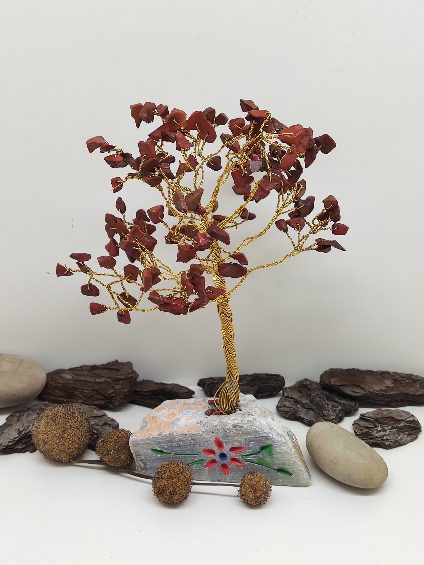 Árvore de Gemas Jaspe Vermelho