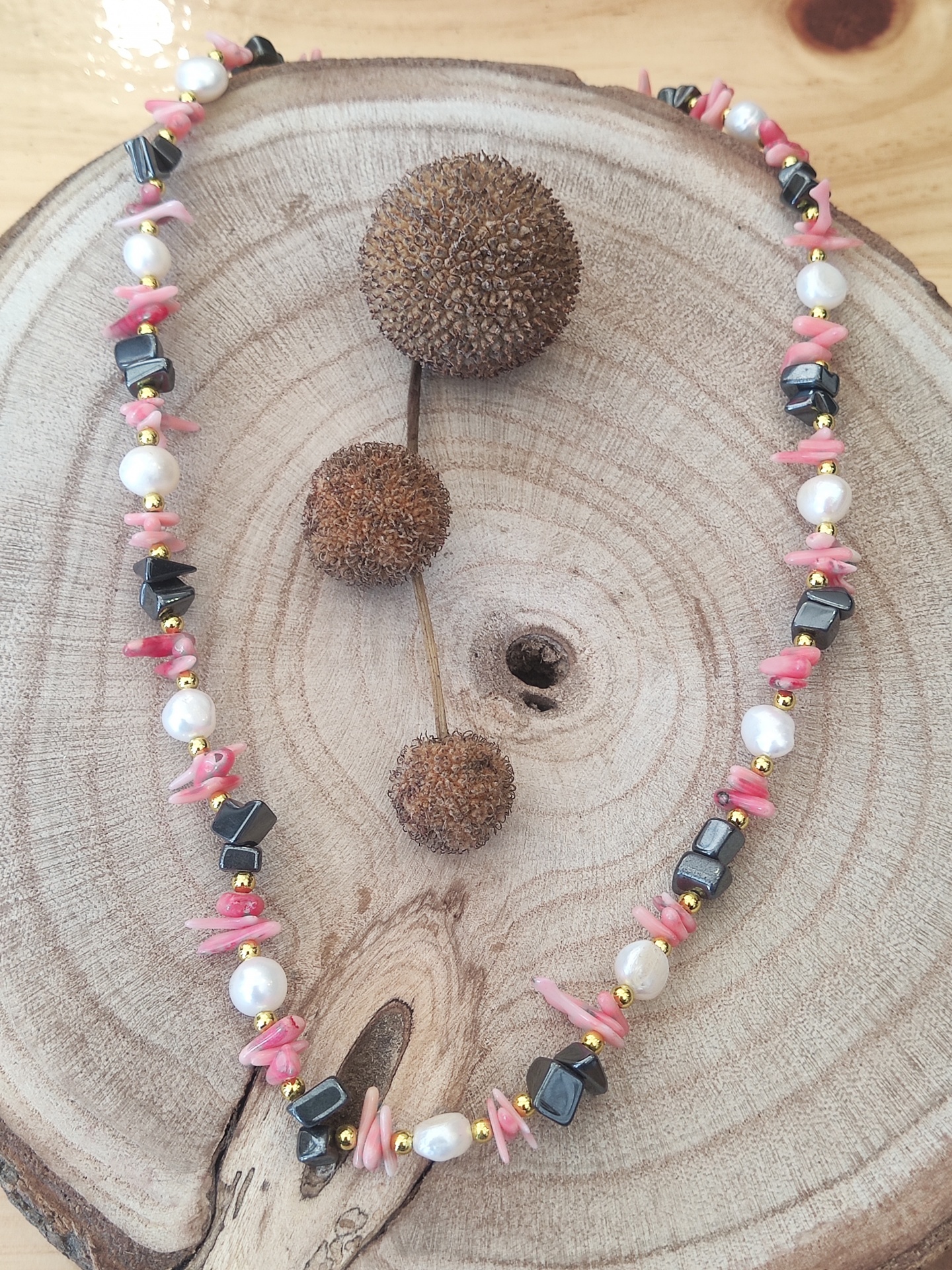 Colar Pérolas/Minerais N°2