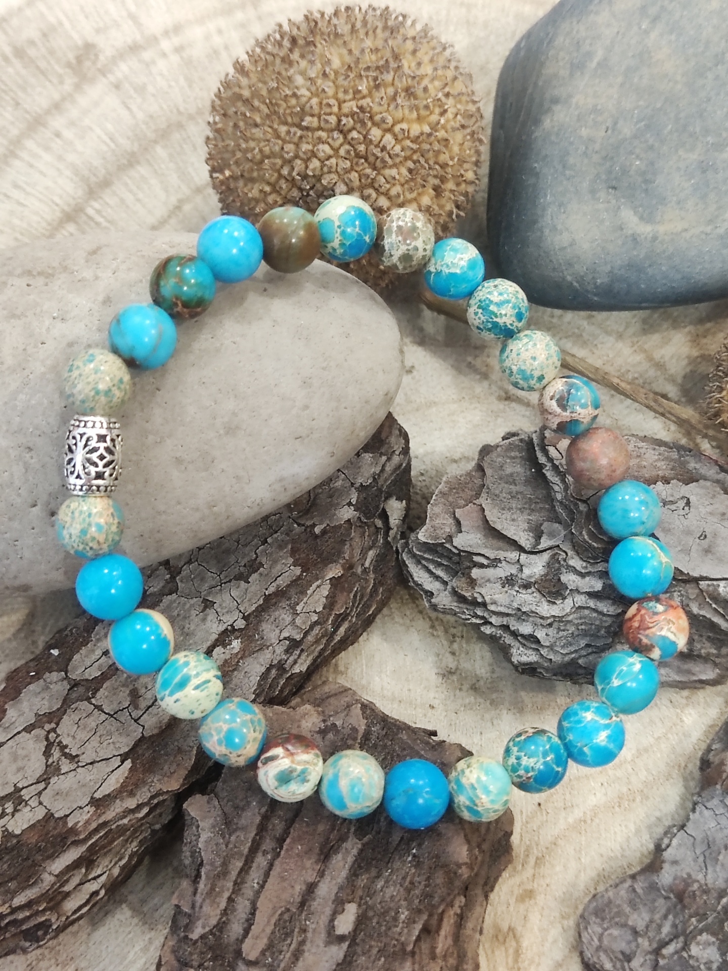 Pulseira Céu Azul e Prata 925