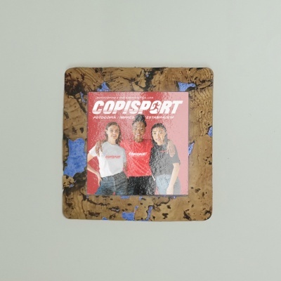 Ímans em Azulejo com Moldura de Cortiça Personalizados