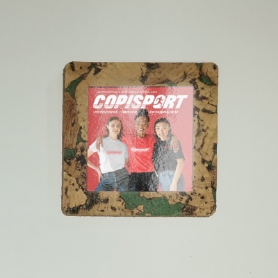 Ímans em Azulejo com Moldura de Cortiça Personalizados