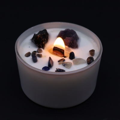 Velas de Cristal de Chakra - Chakra do Plexo Solar Velas de Cristal de Chakra - Chakra do Plexo Solar