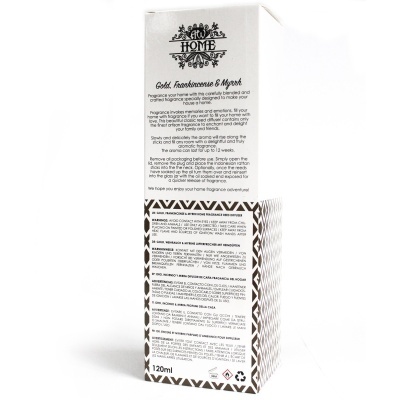 Difusor de palheta 120ml - Ouro, incenso e mirra