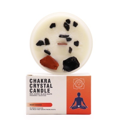 Velas de Cristal dos Chakras - Chakra da Raiz Velas de Cristal dos Chakras - Chakra da Raiz