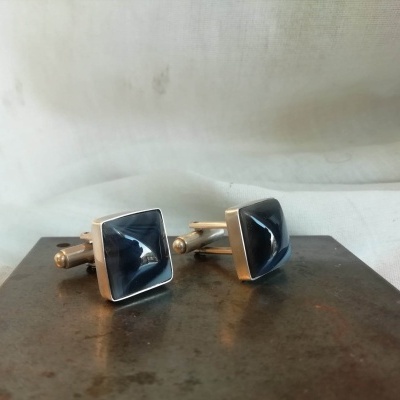 Botões de Punho Ágatas Negras