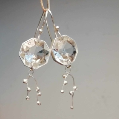 Brincos Cristal c/Bagas