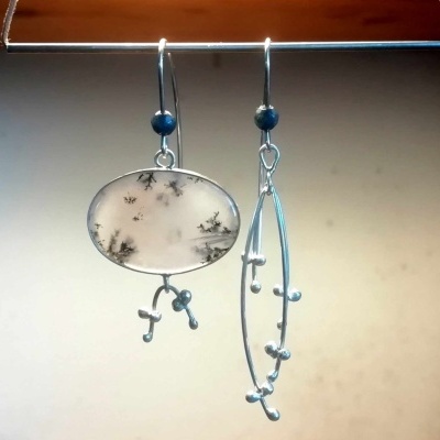 Brincos assimétricos Dendritica/Marinho