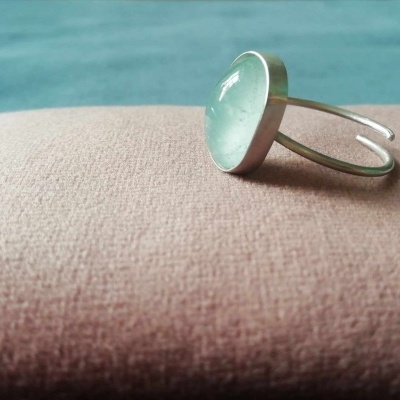 Anéis ajustáveis Água Marinha