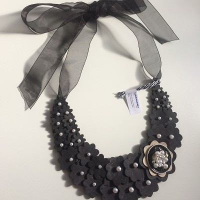 Colar gola em cortiça - Preto