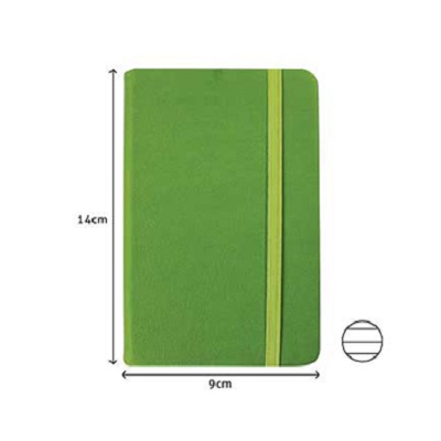 Agenda 90x140mm Pautado Verde (A6)
