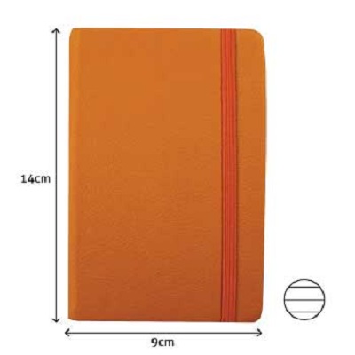 Agenda 90x140mm Pautado Amarelo (A6)