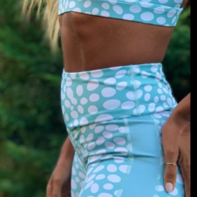 Leggings Verde Bolinhas